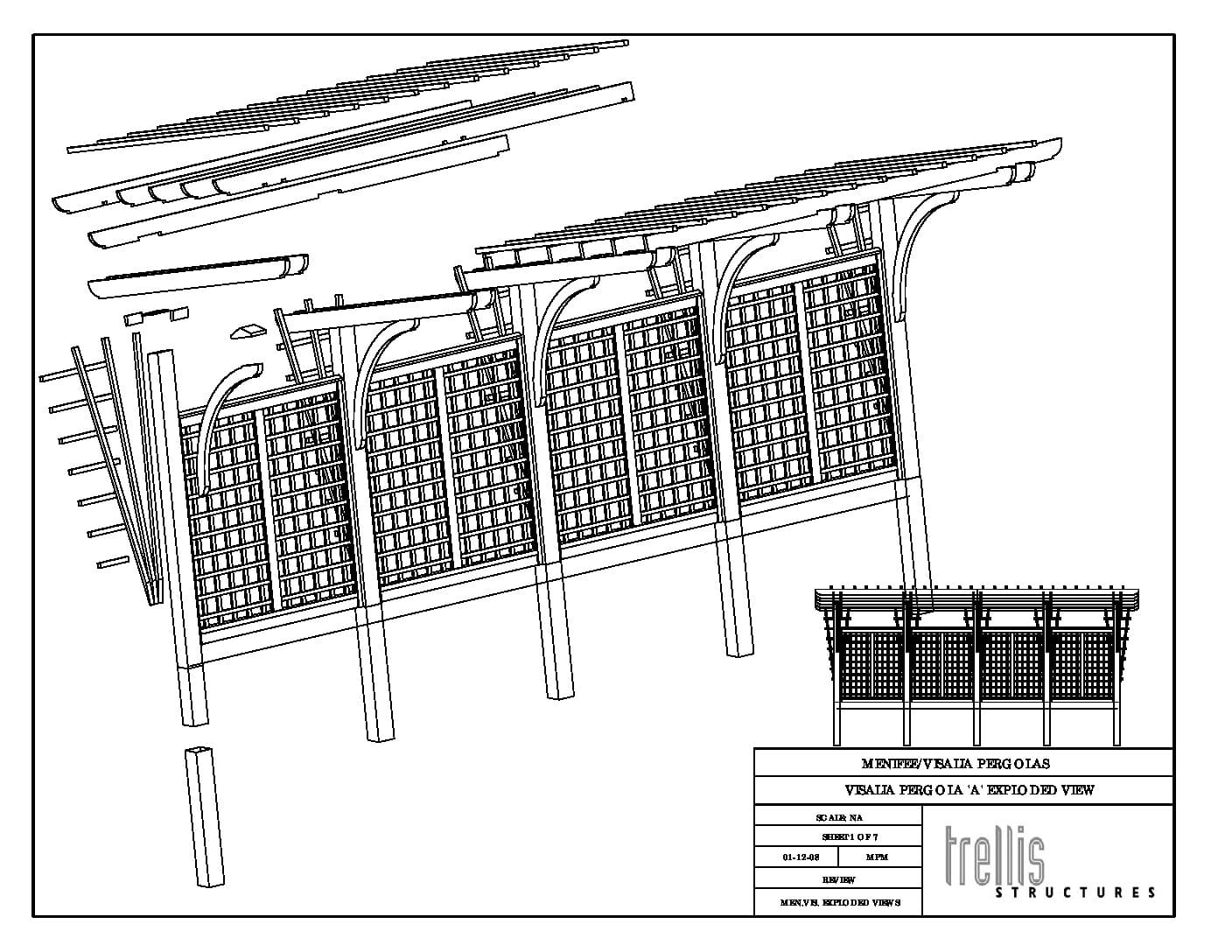 Menifee Visalia Pergolas Exploded